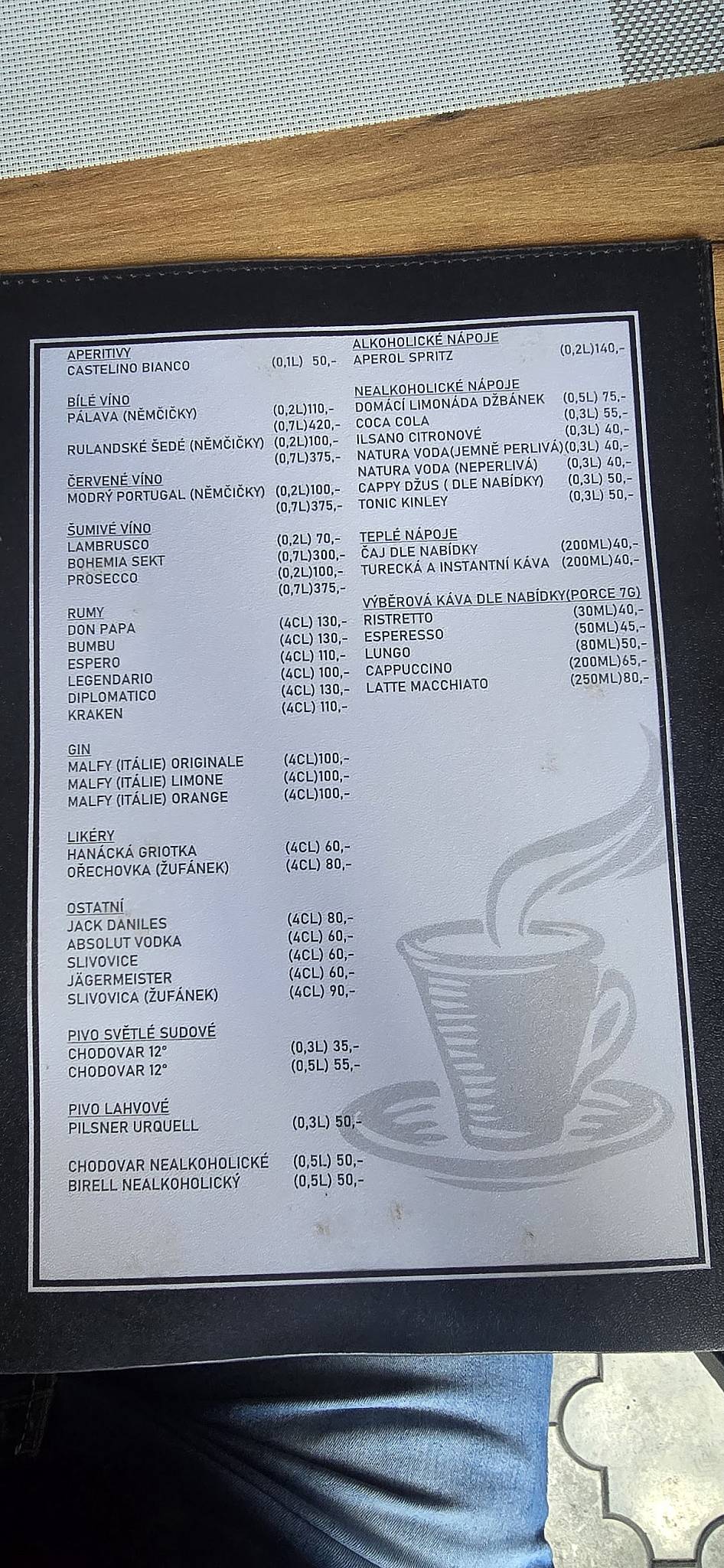 Restaurace Ronšperk меню