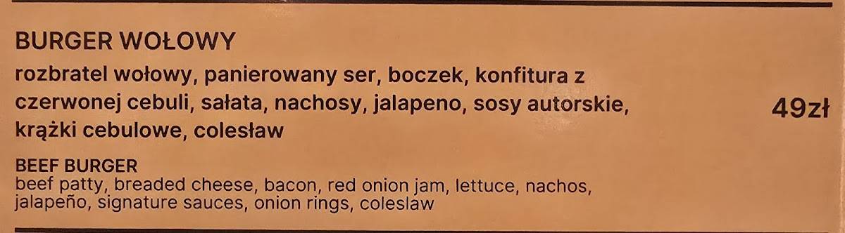 Restauracja Rozchodniaczek меню