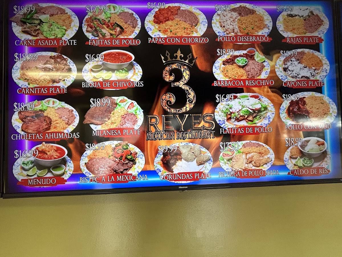Restaurant 3 Reyes меню