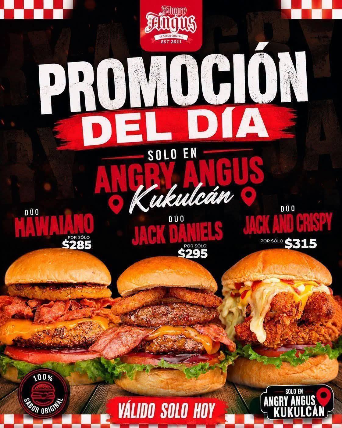 Angry Angus меню