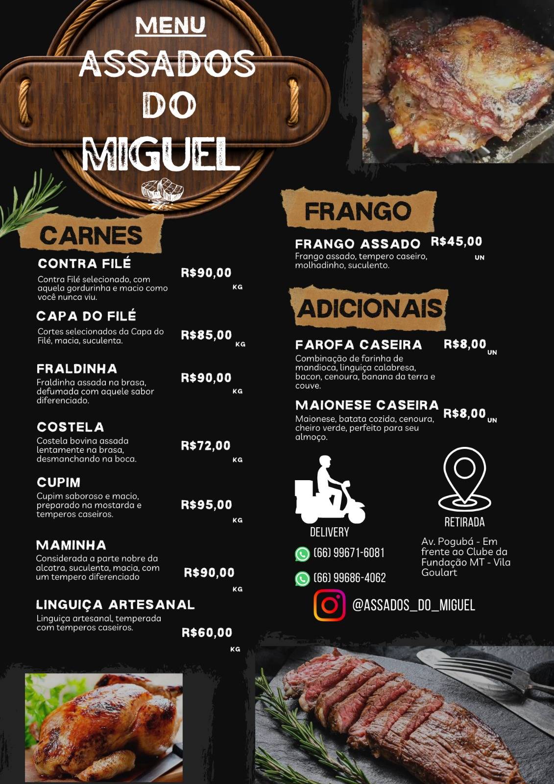 Assados do Miguel меню