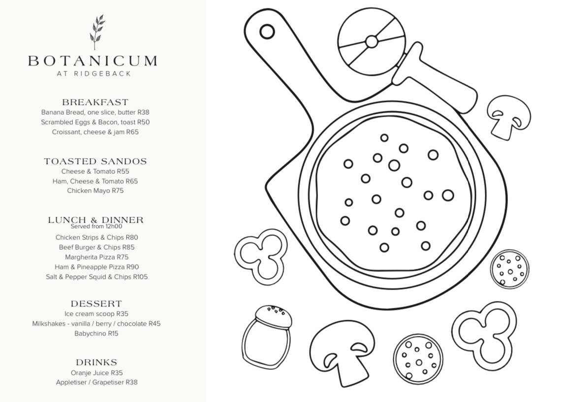 Botanicum at Ridgeback меню