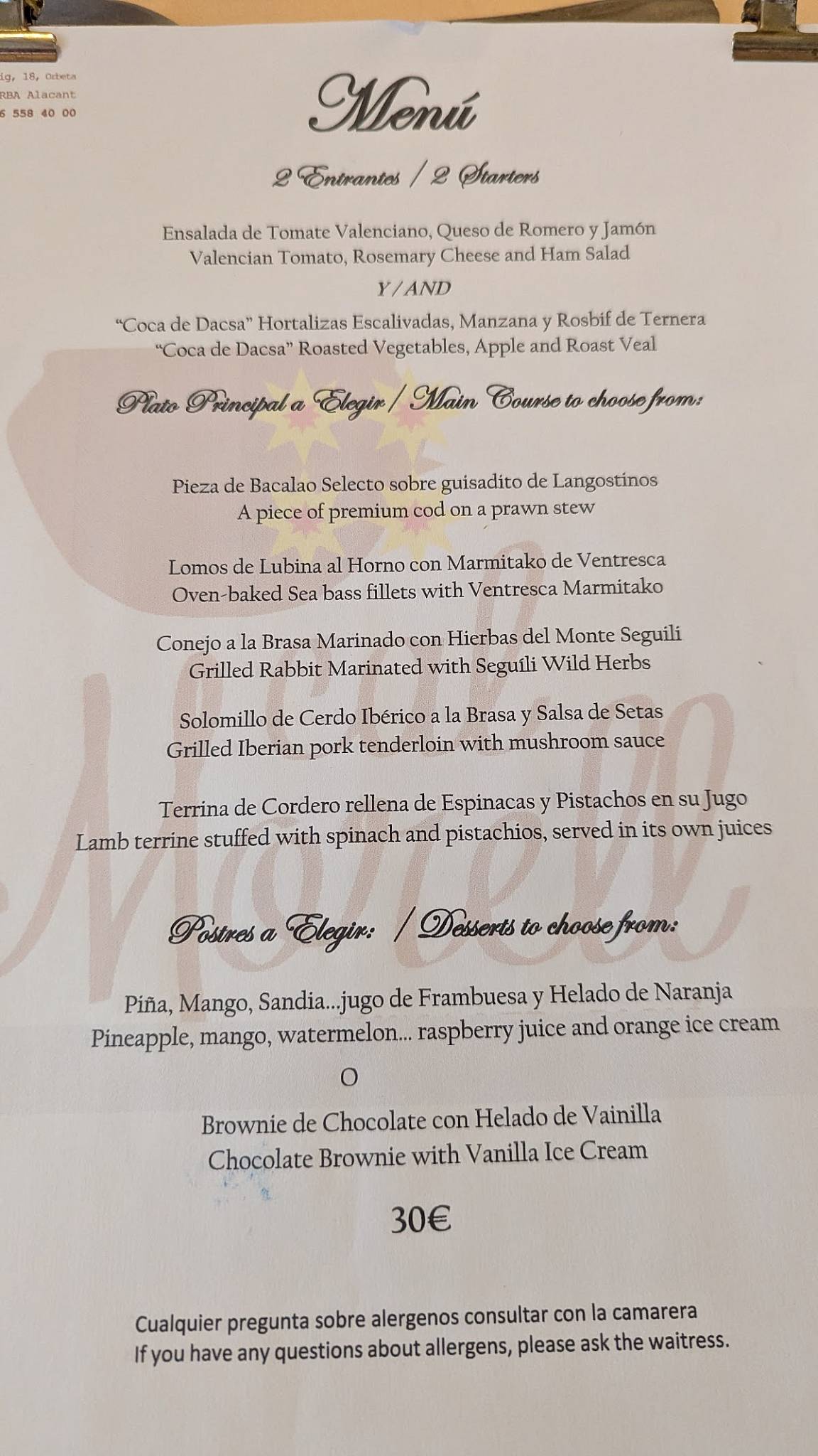 Restaurant · CAL MORELL · Cuina i Tradició меню