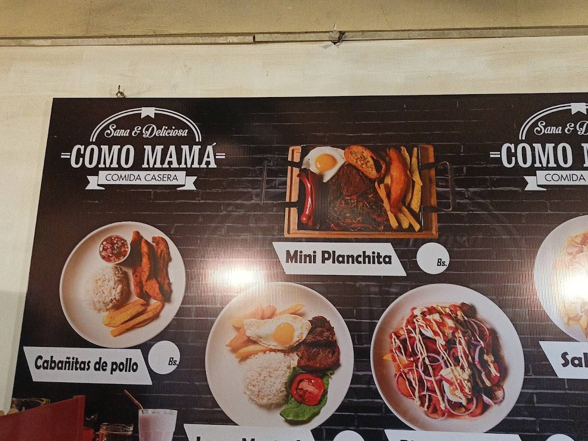 Restaurant "COMO MAMÁ" меню
