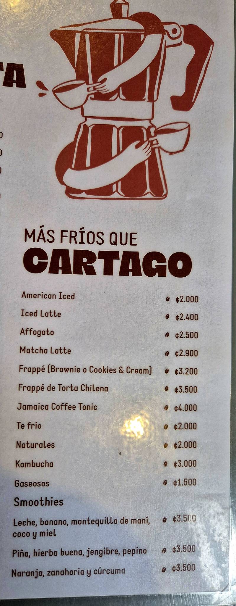 Café Local меню