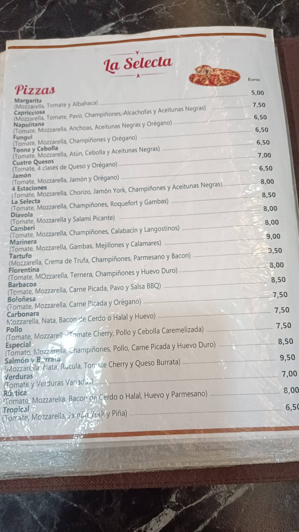 La Selecta меню