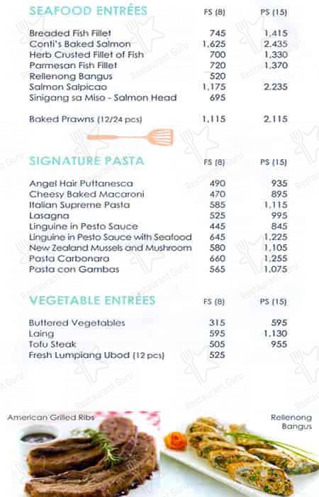 Conti's Take Out Nook - SM City Sta. Rosa Laguna меню