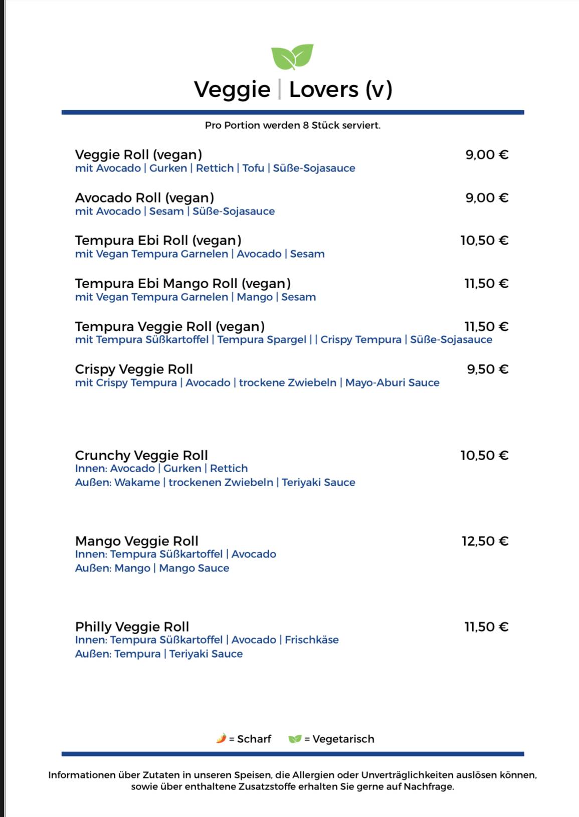 DOMON Sushi меню