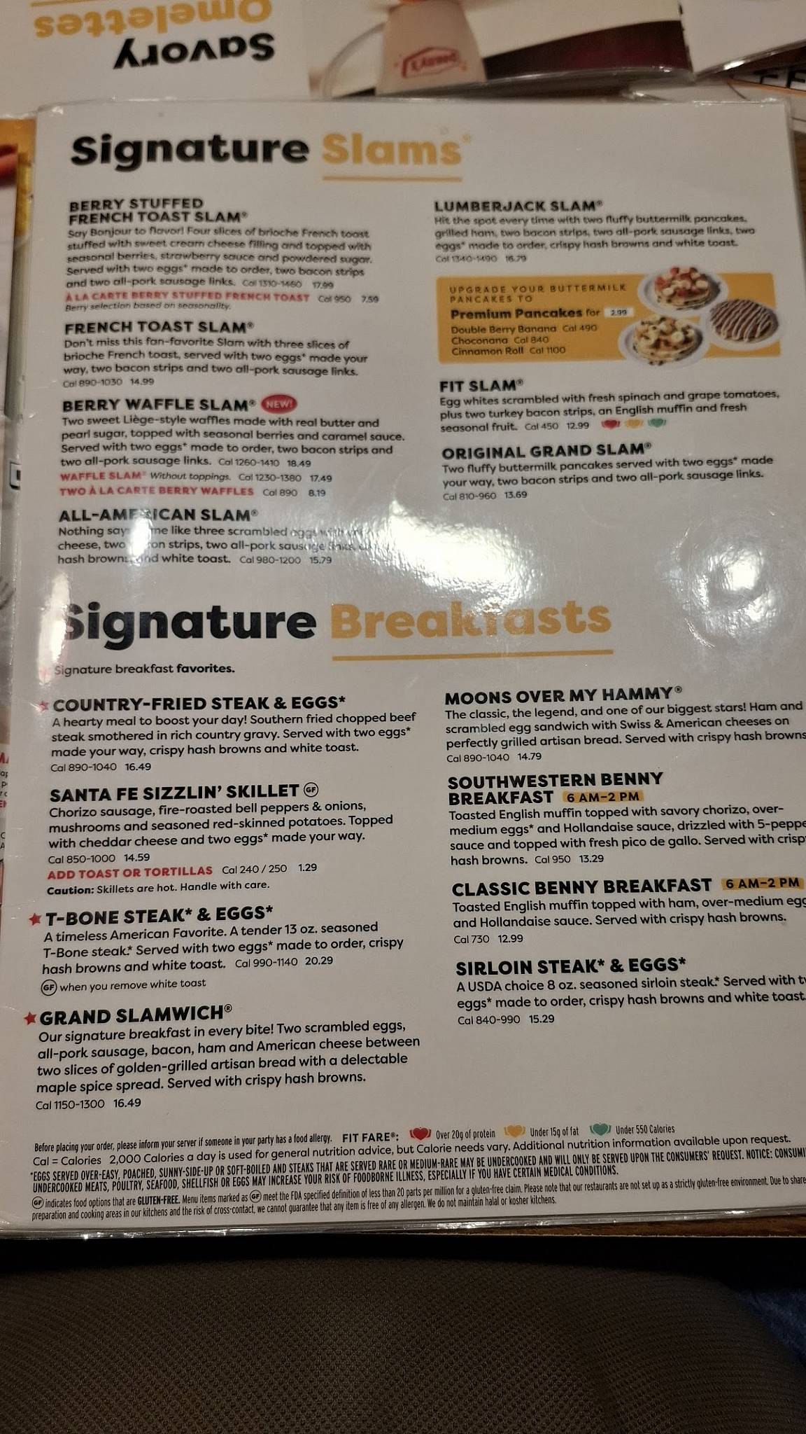 Denny's Restaurant меню