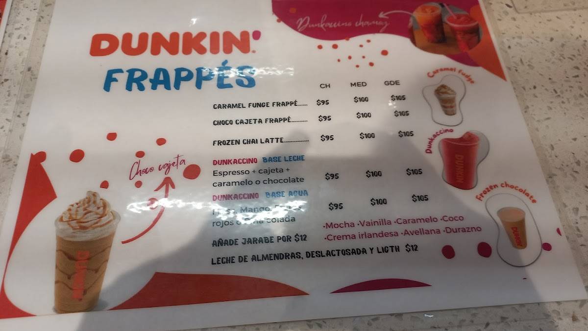 Dunkin' меню