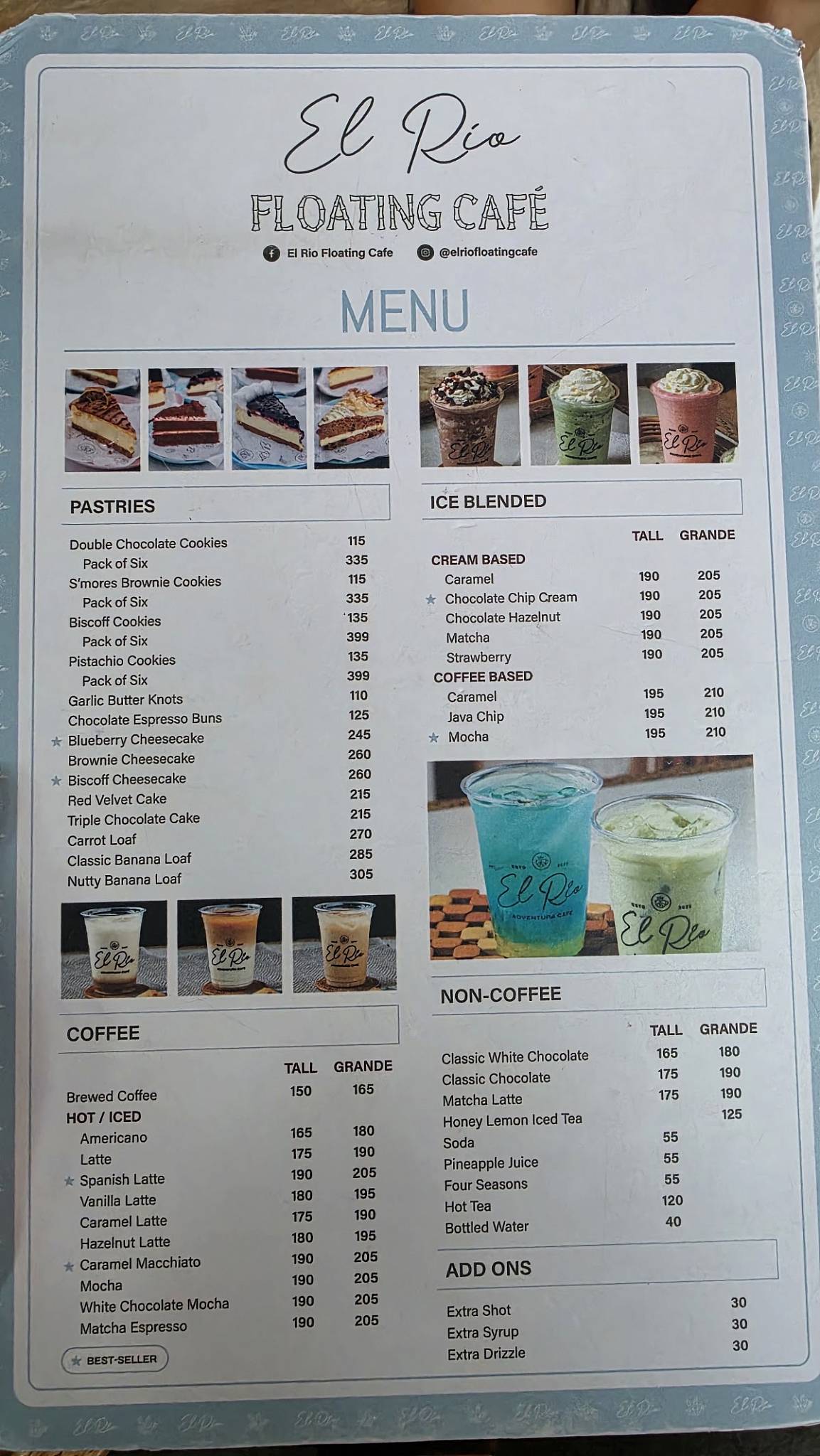 El Rio Floating Cafe меню