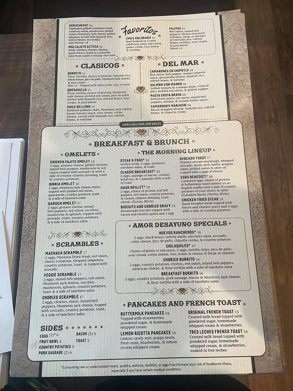 FIRST TOAST меню