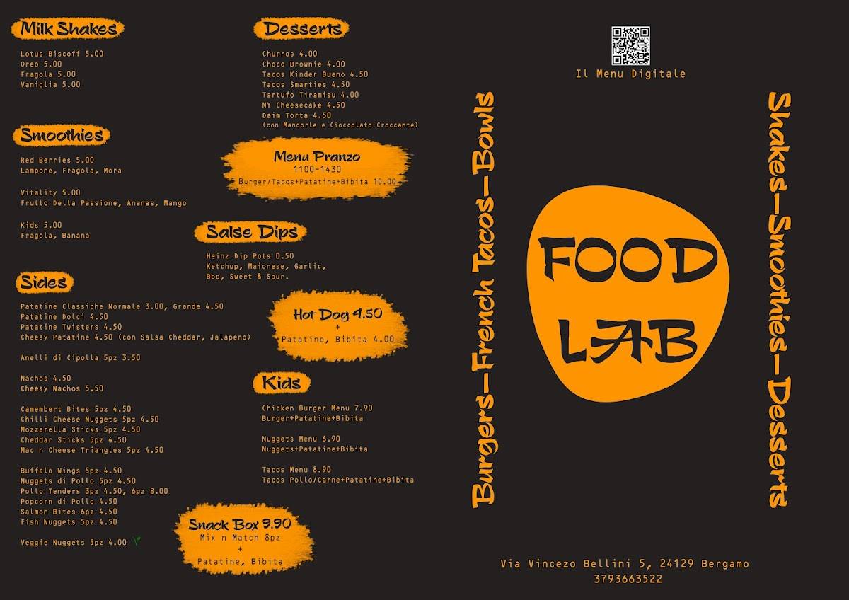 Food Lab меню