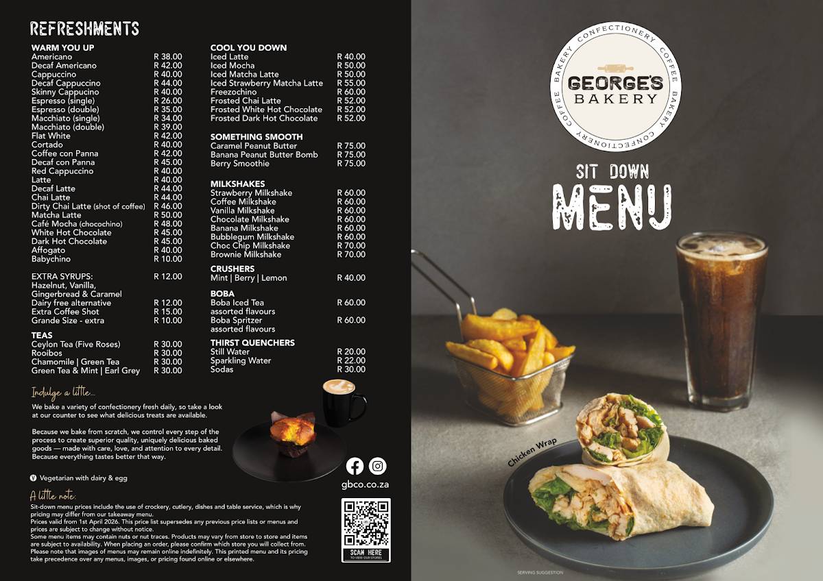 George's Bakery Rynfield меню