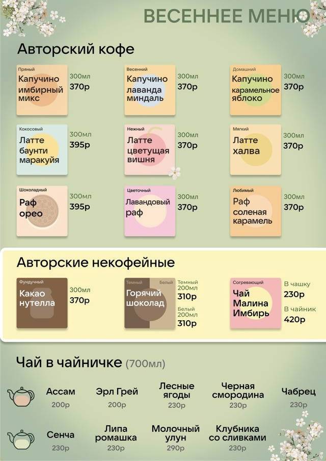 Heart Coffee меню