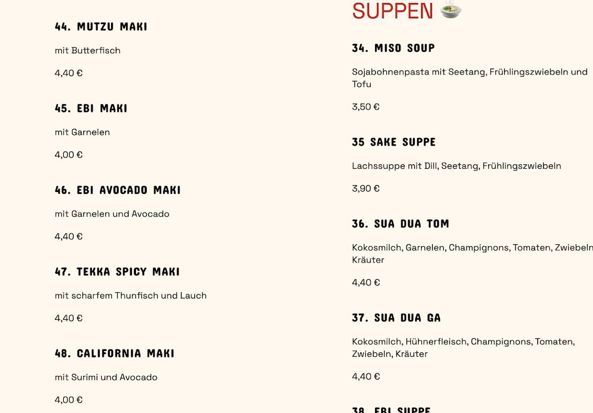 Hikari Sushi Steglitz - Bringdienst - Berlin меню