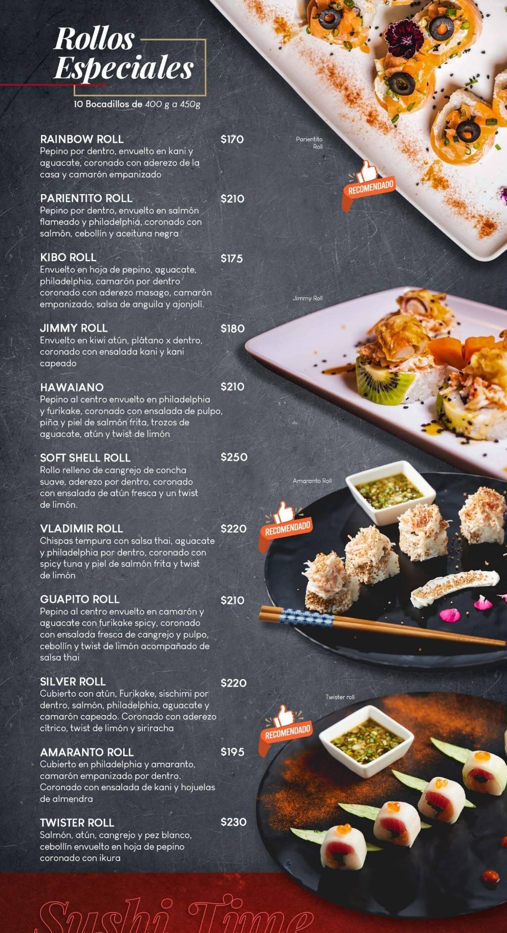KIBO SUSHI меню
