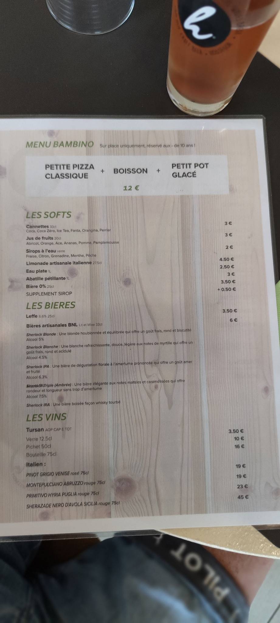 LINXE PIZZA меню