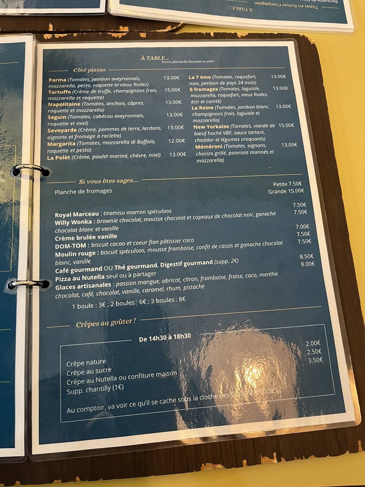Restaurant La Compagnie Rodez меню