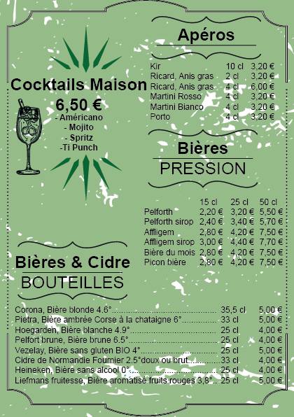 Le Rivoli меню