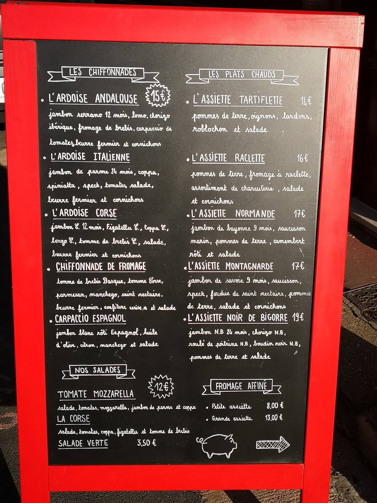 Le Sitio меню