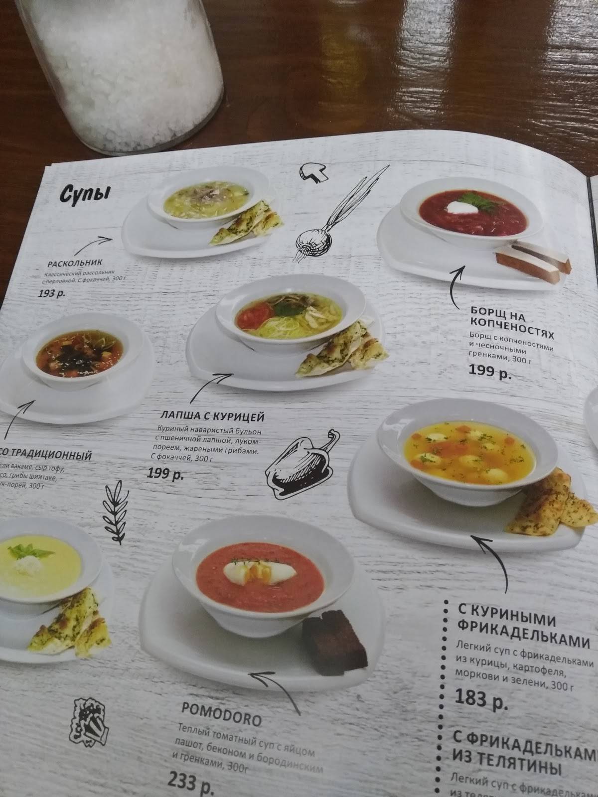 Марфино меню