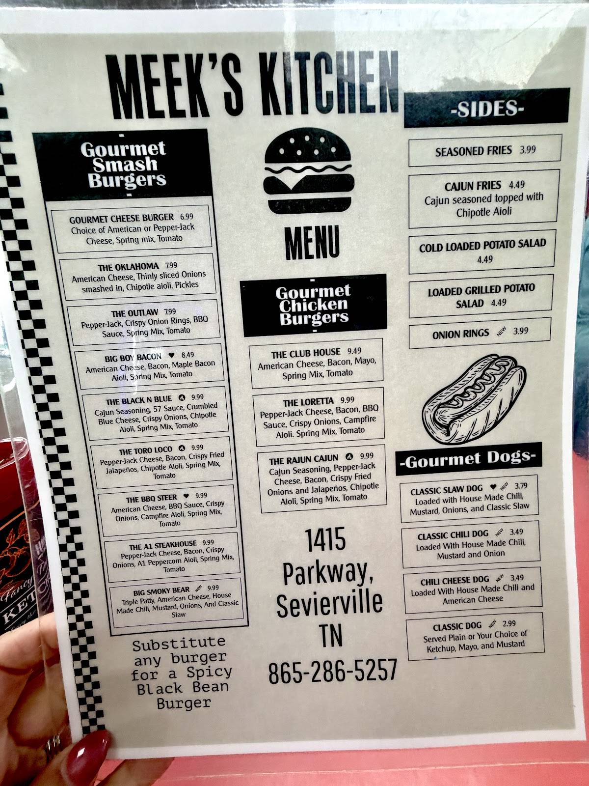 Meek’s Kitchen меню
