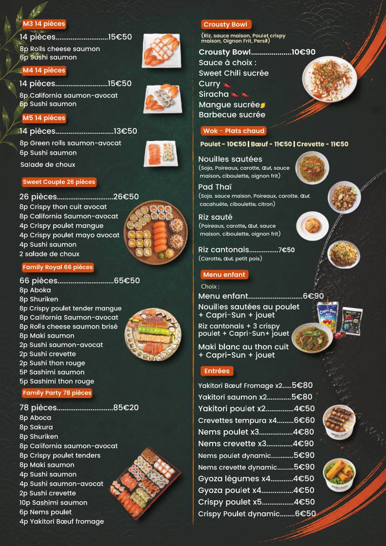 Miko SUSHI ROUBAIX меню