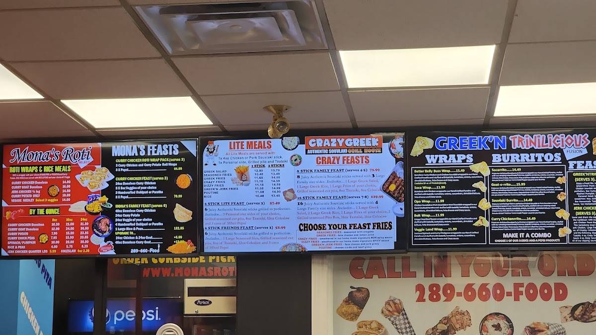 Mona's Roti Select меню