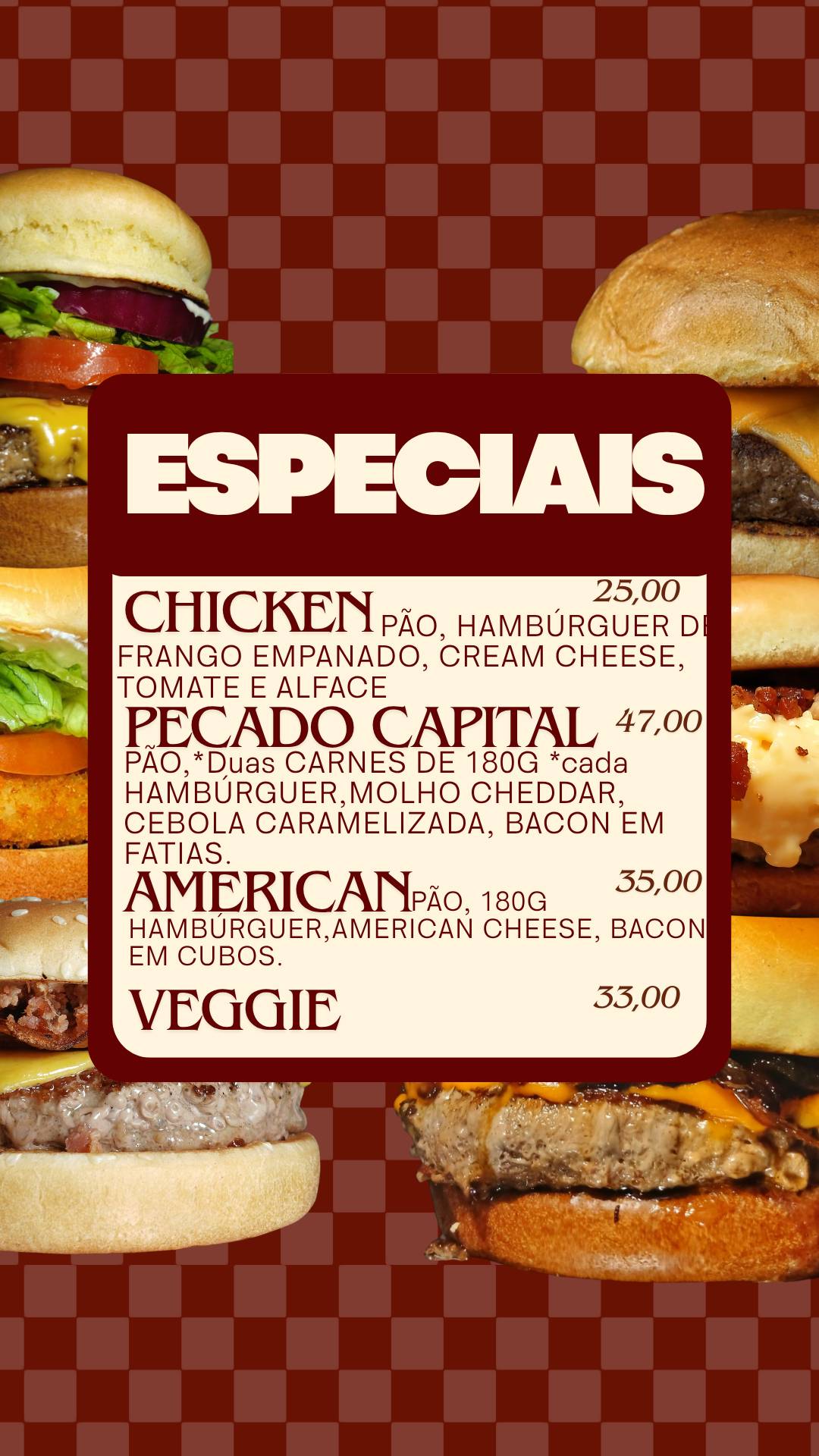 NENECOS BURGERS меню
