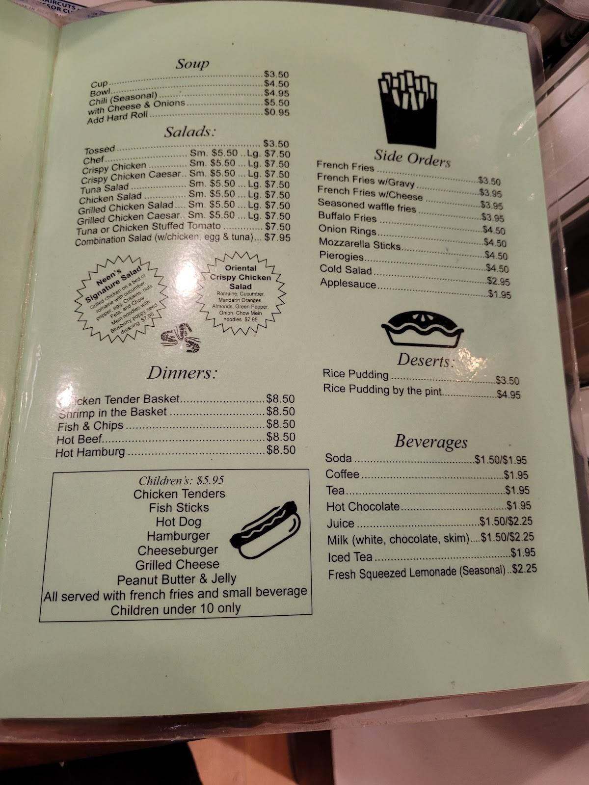 Neen's Diner меню