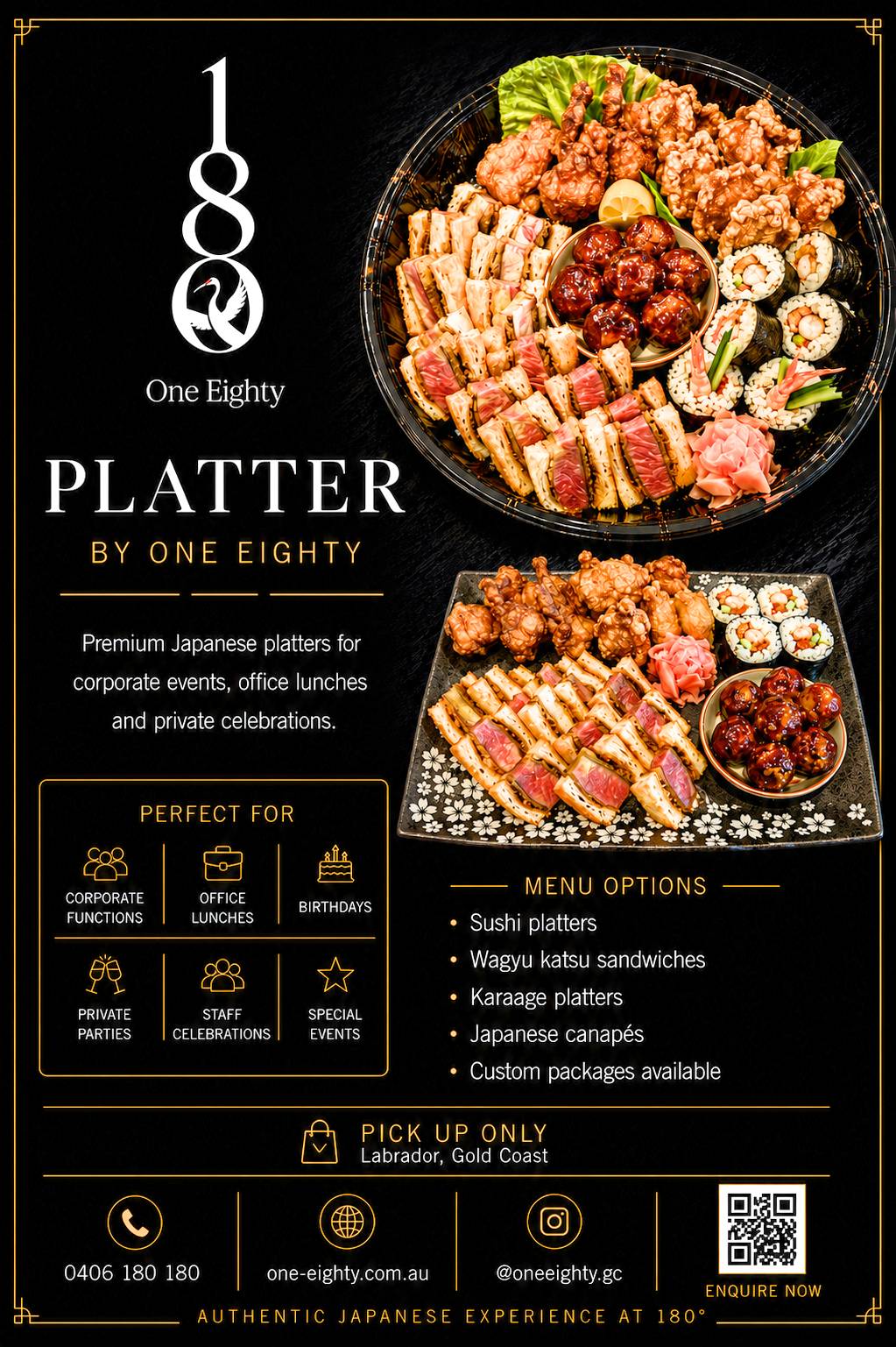 One Eighty Japanese Restaurant меню