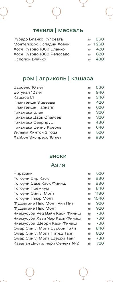 Original меню