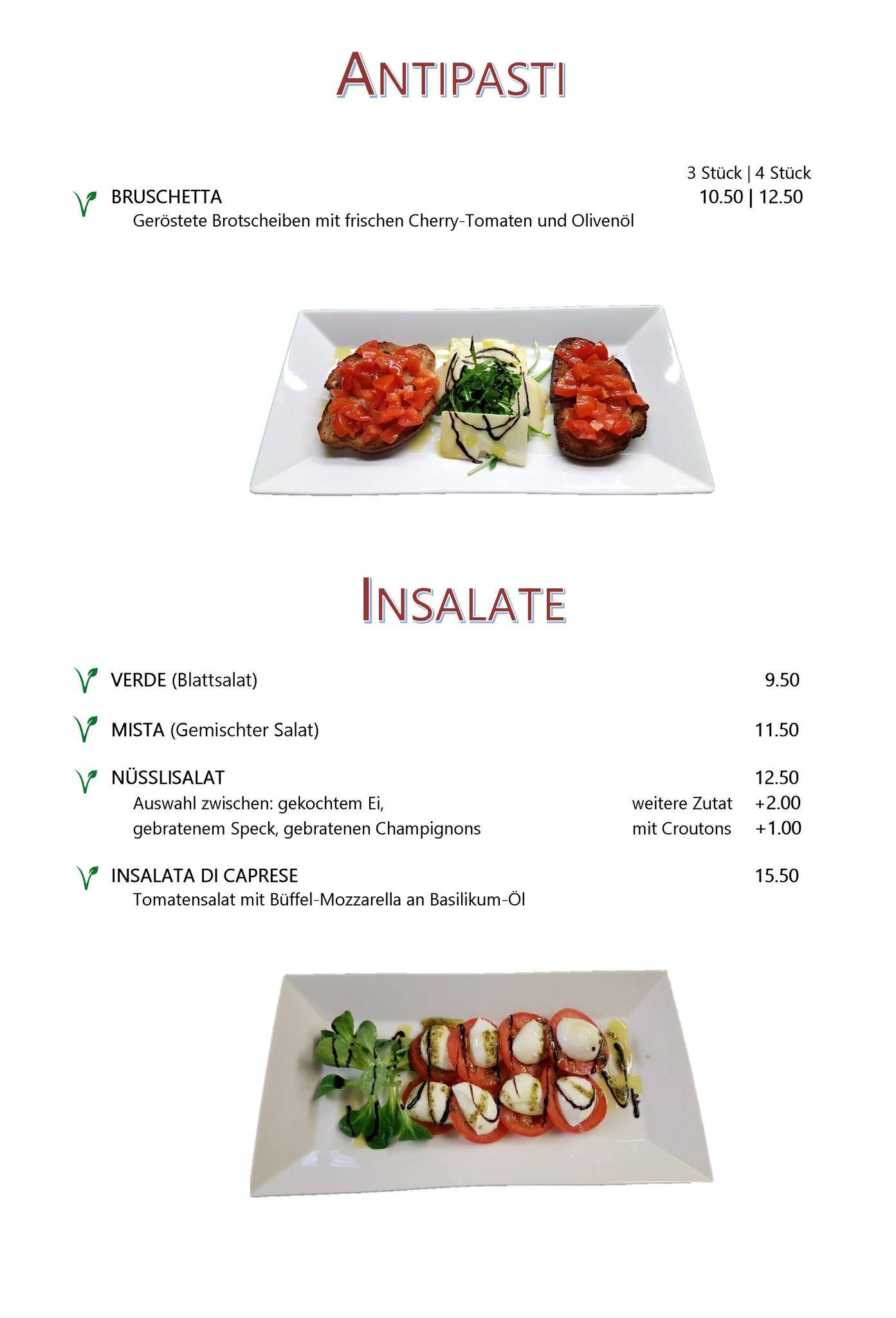 Restaurant Sonne Rüti ZH меню