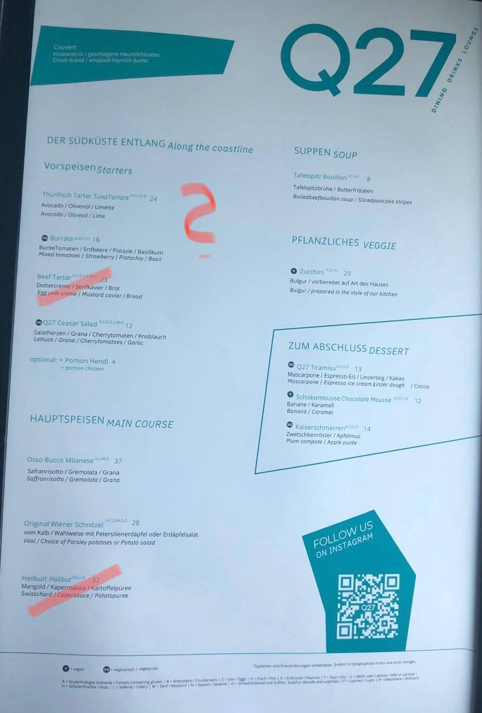 Q27 Linz меню