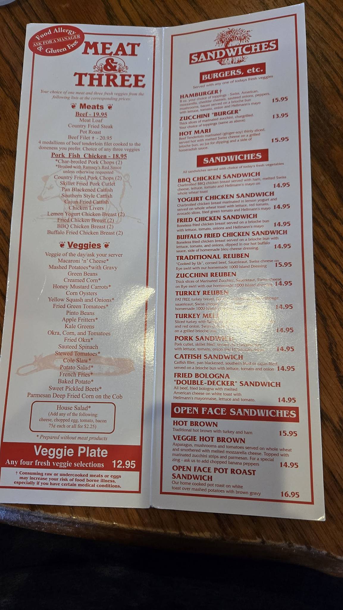 Ramsey’s Diner - Andover меню