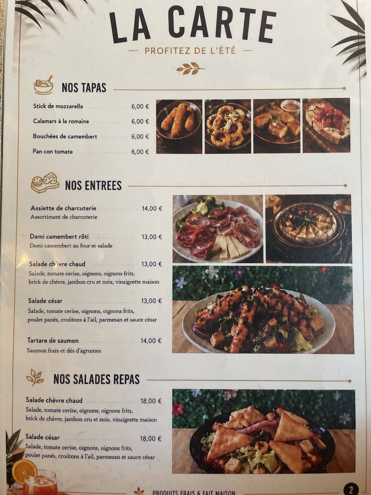 Restaurant Le Rieu меню