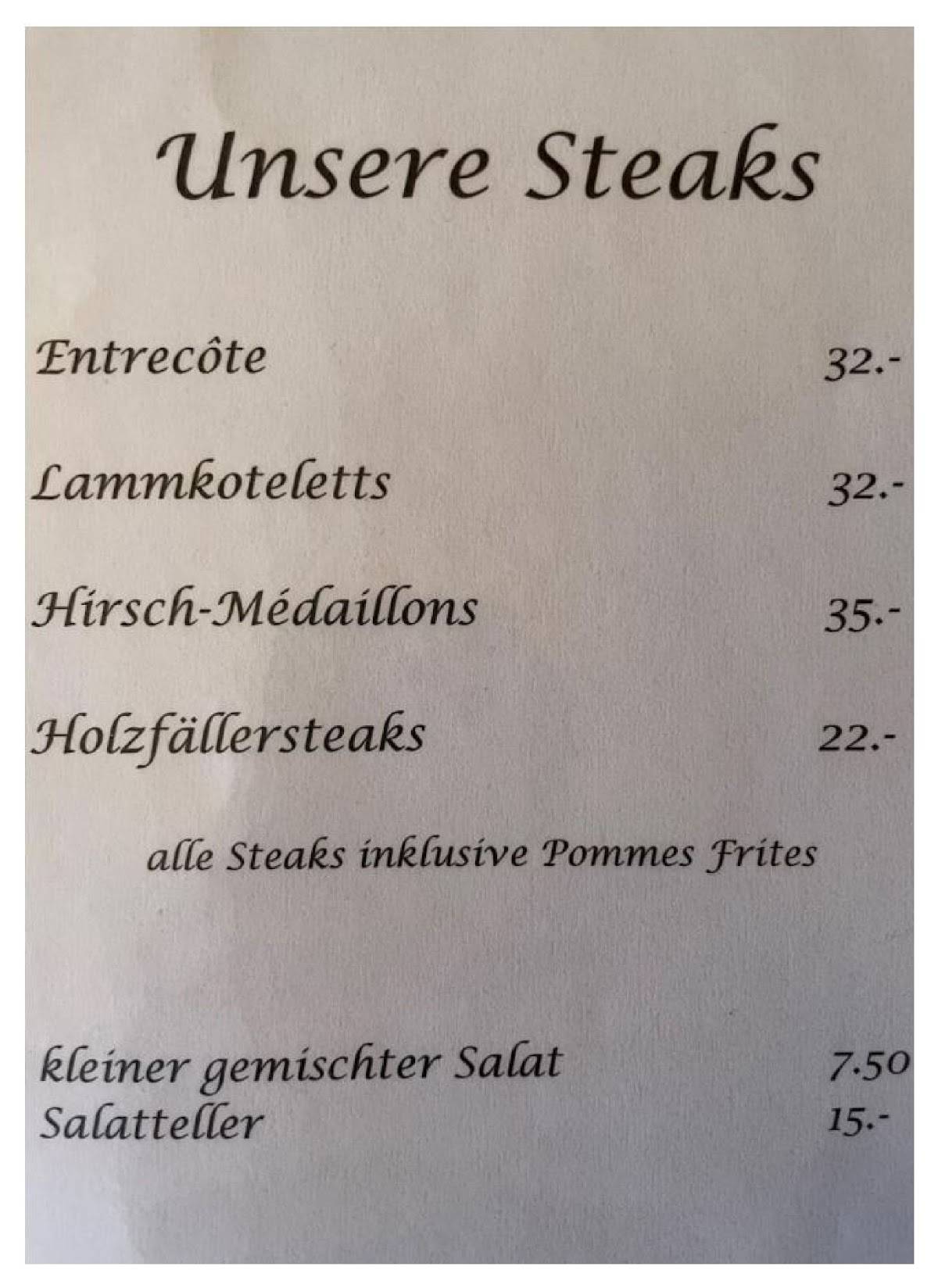 Restaurant Rilke меню