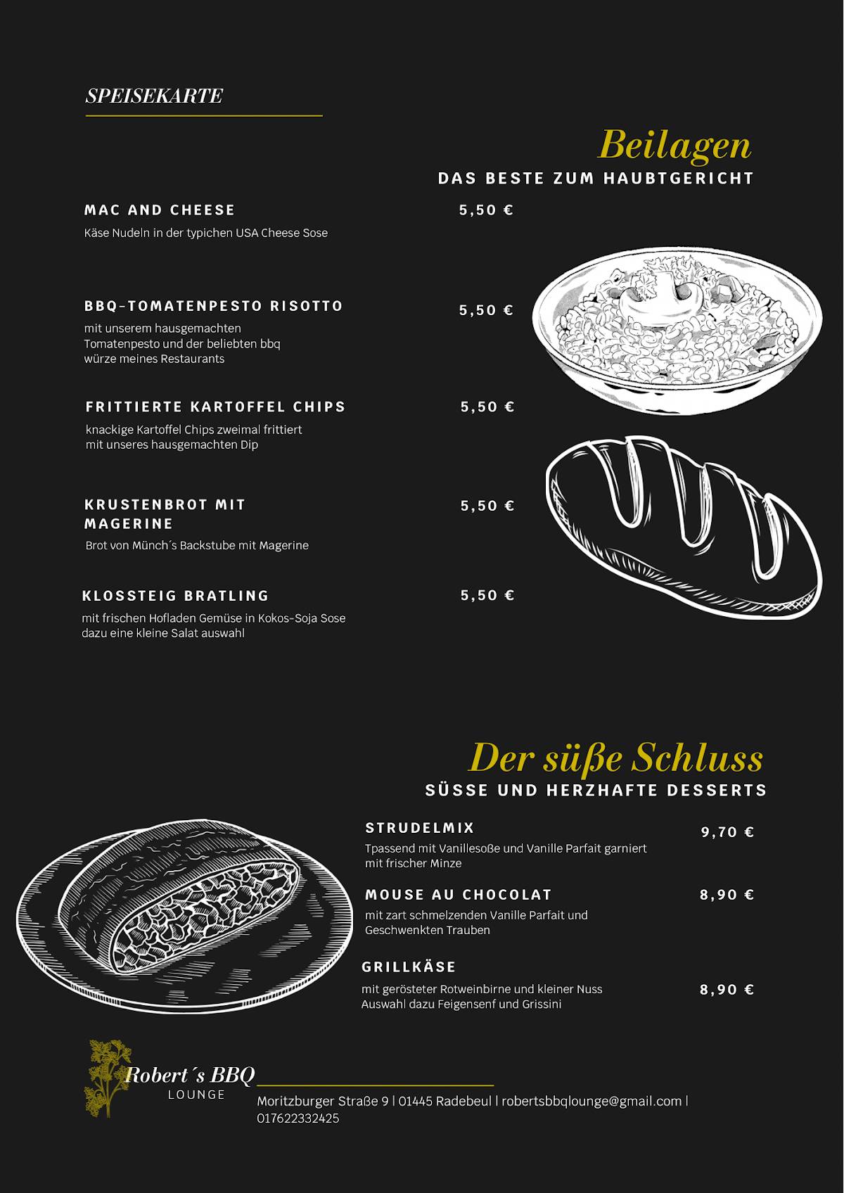 Robert´s BBQ-Lounge меню
