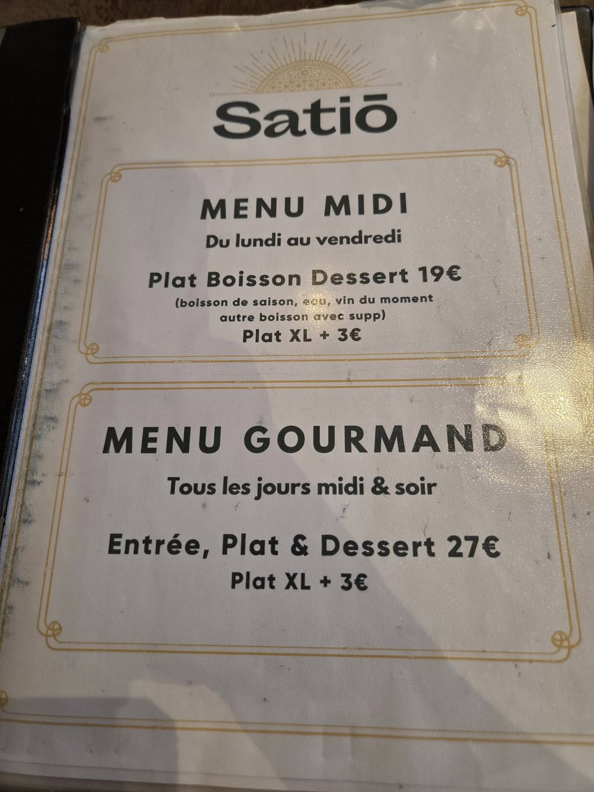 Satio меню