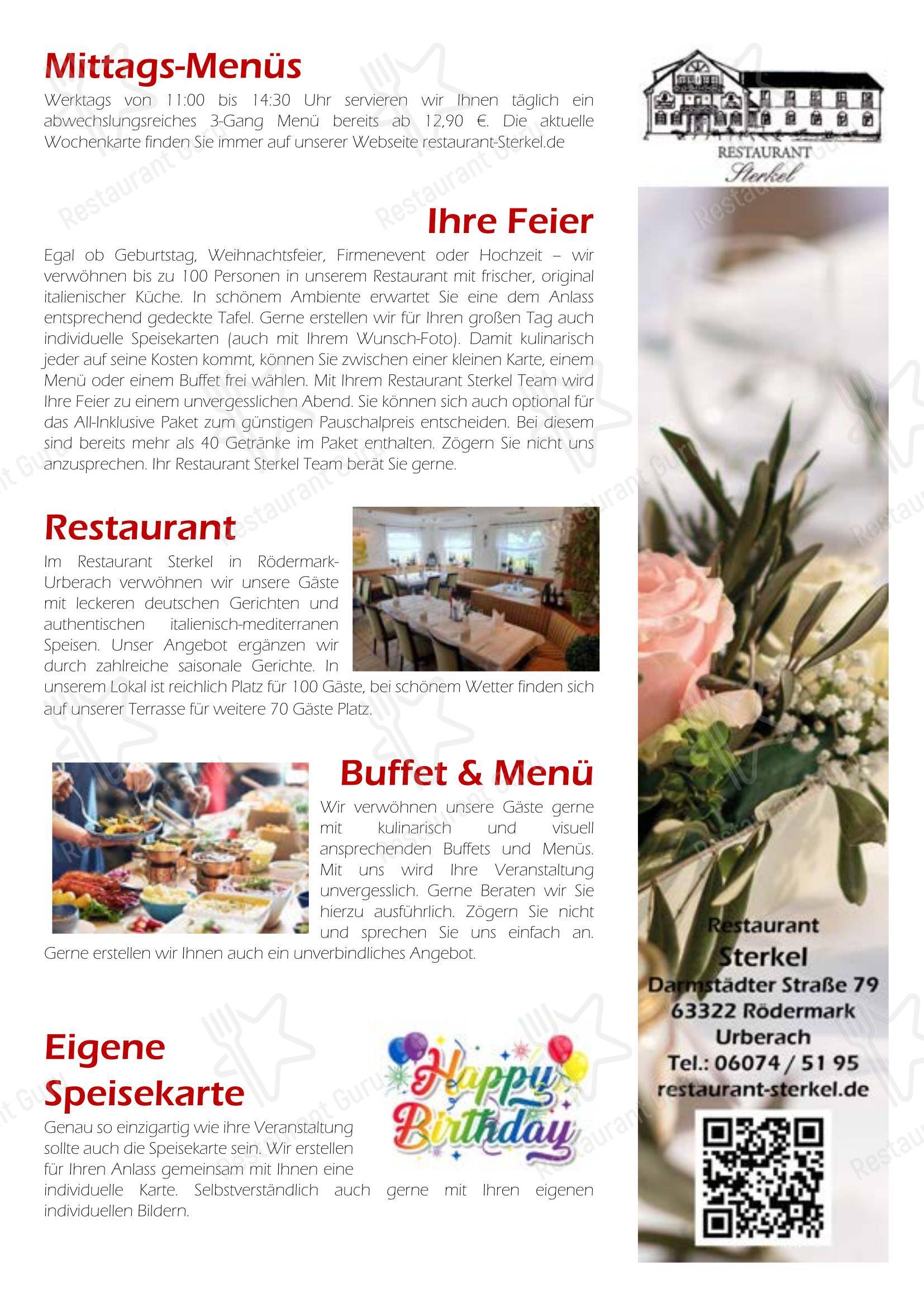 Restaurant Sterkel в Рёдермарке - Меню напитков