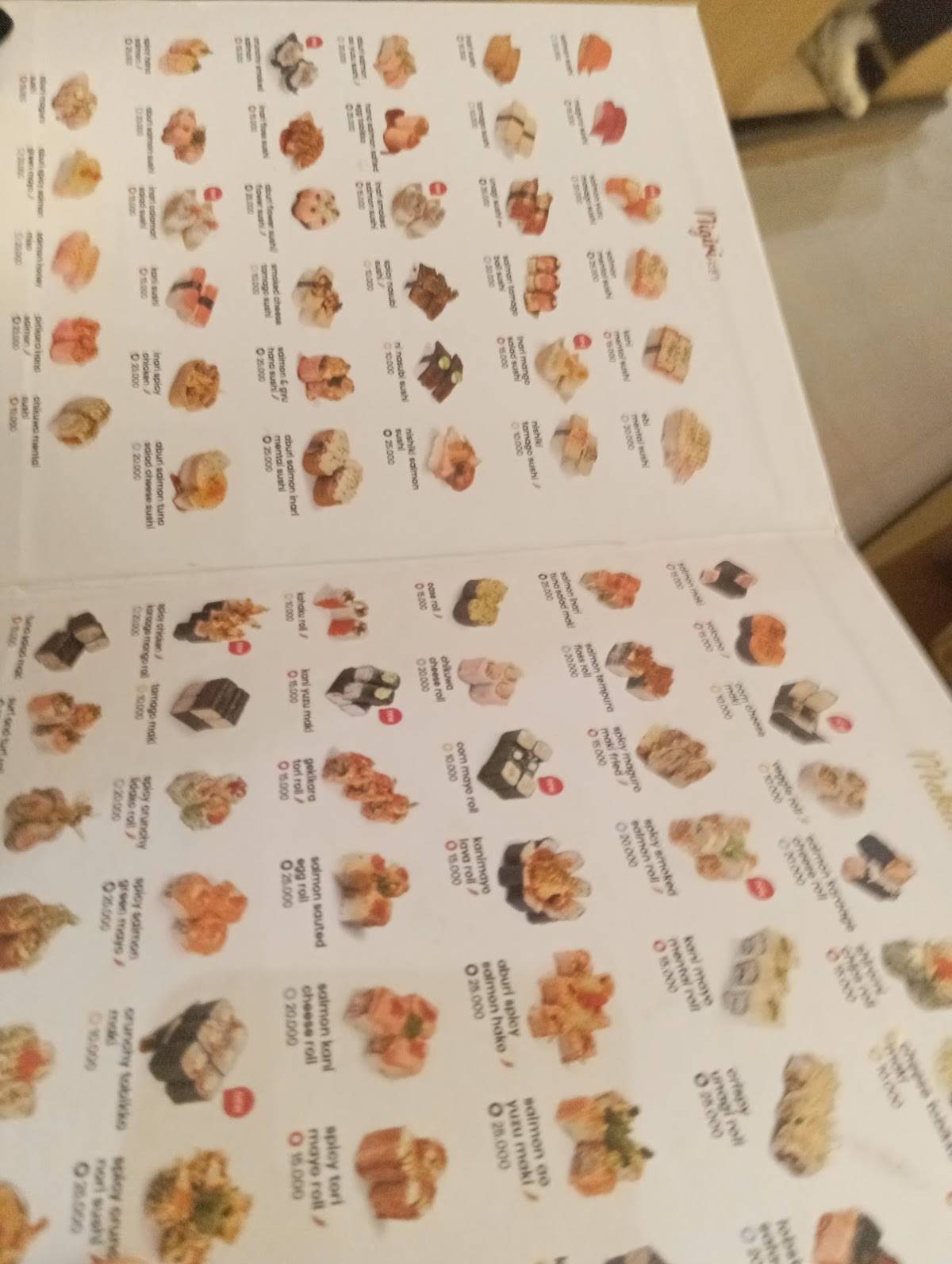 Tom Sushi Ruko PTC меню