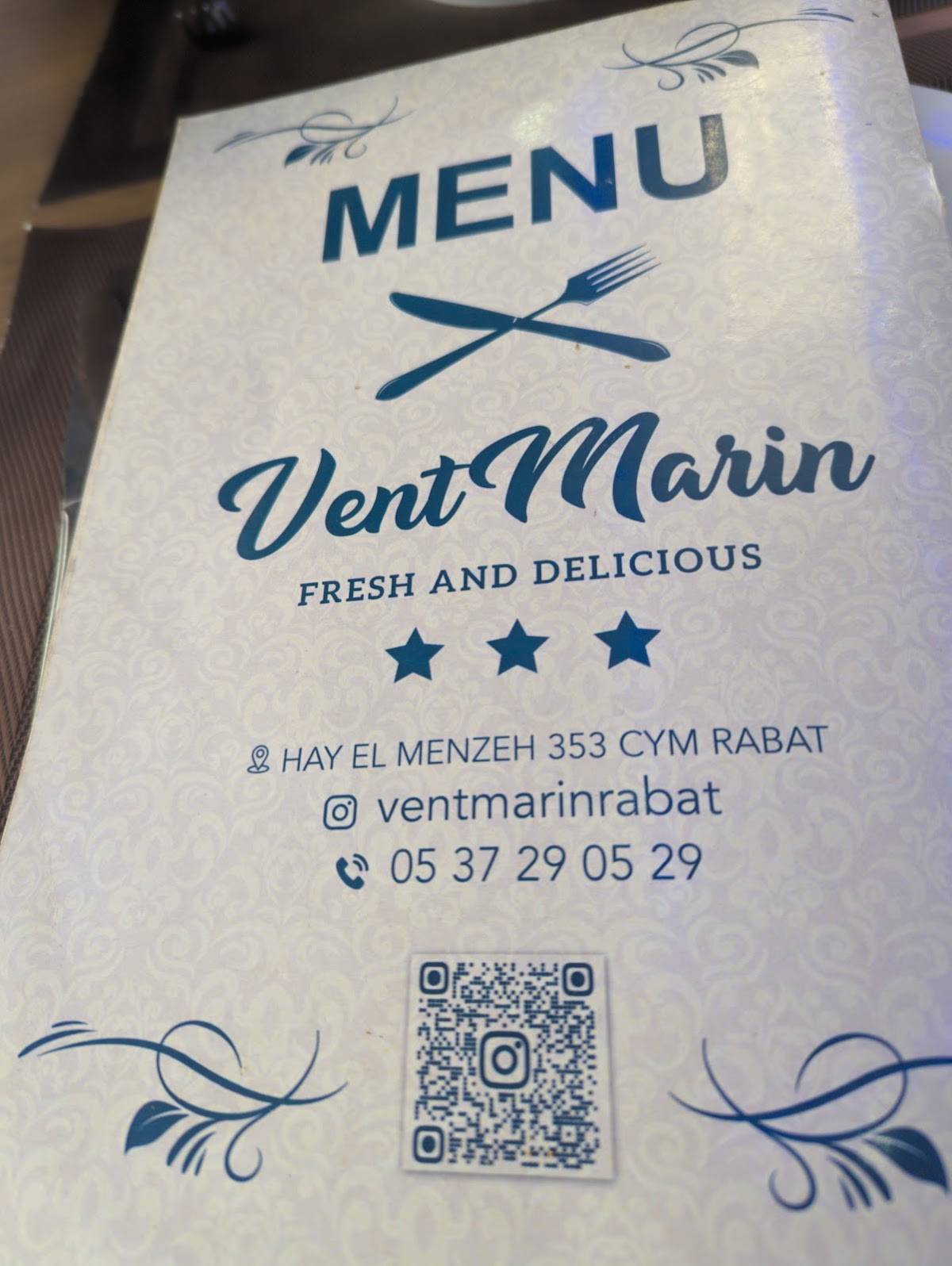 Vent marin меню