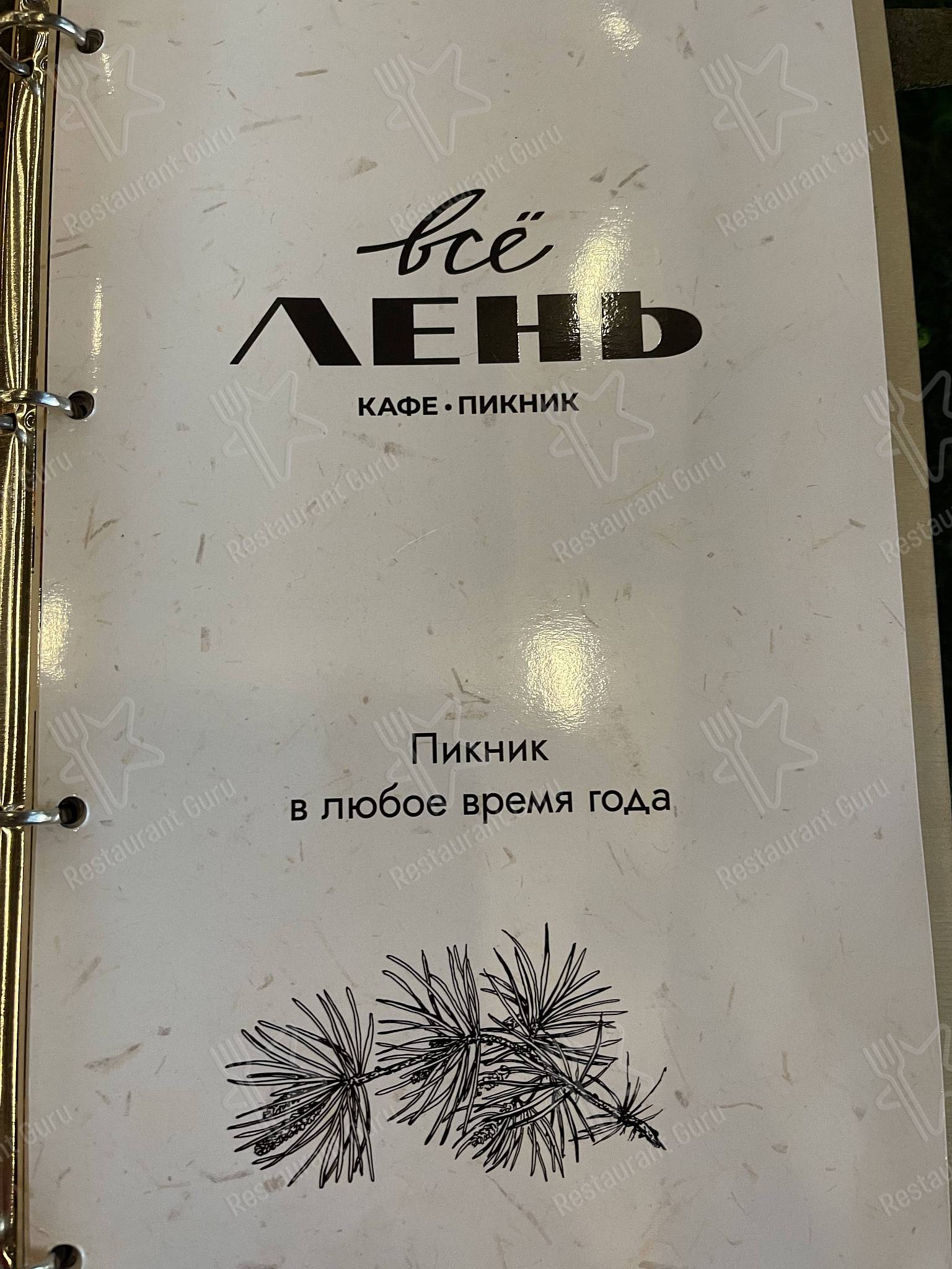 Меню ресторана Все Лень
