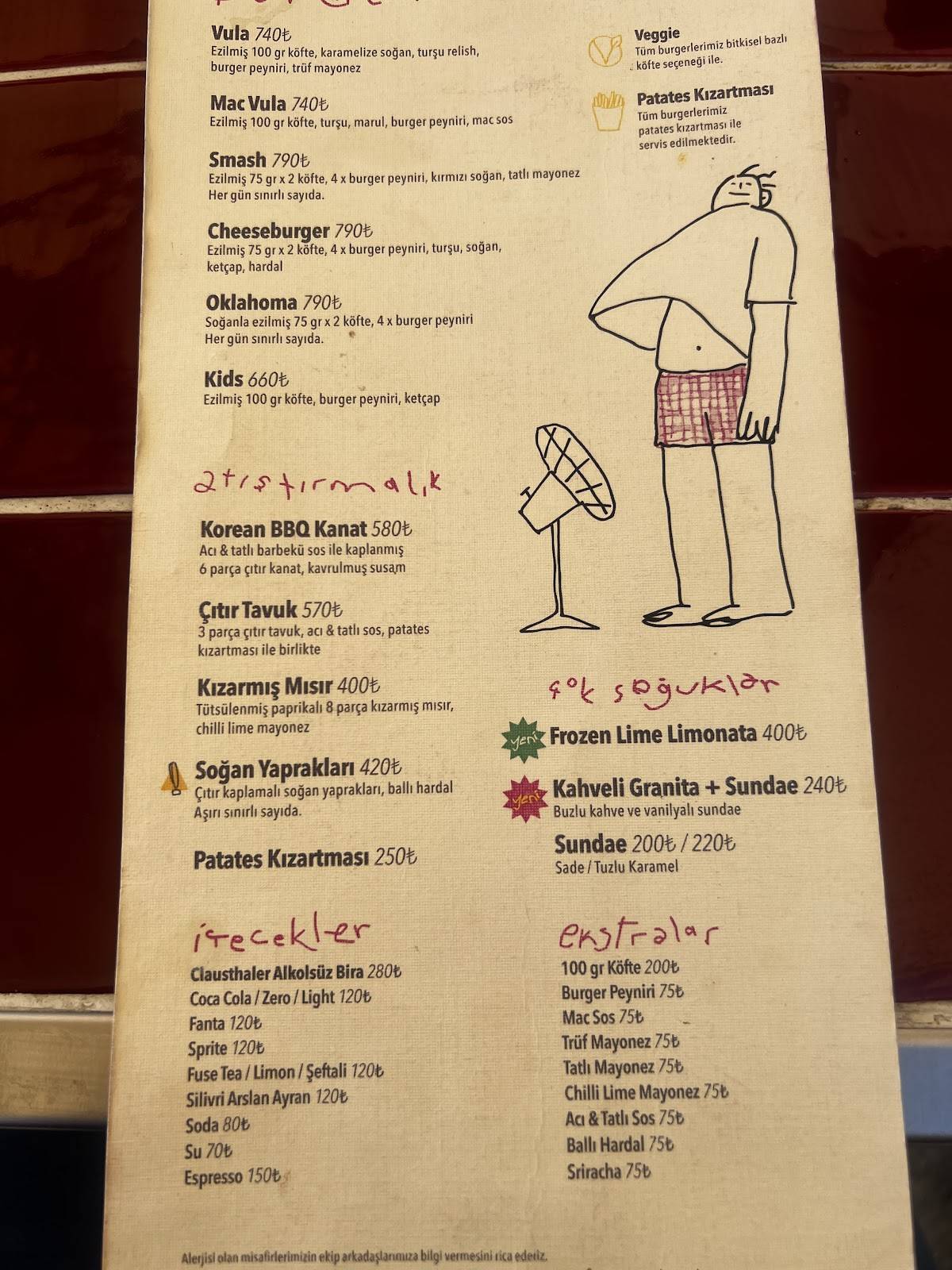 Vula Bodrum меню