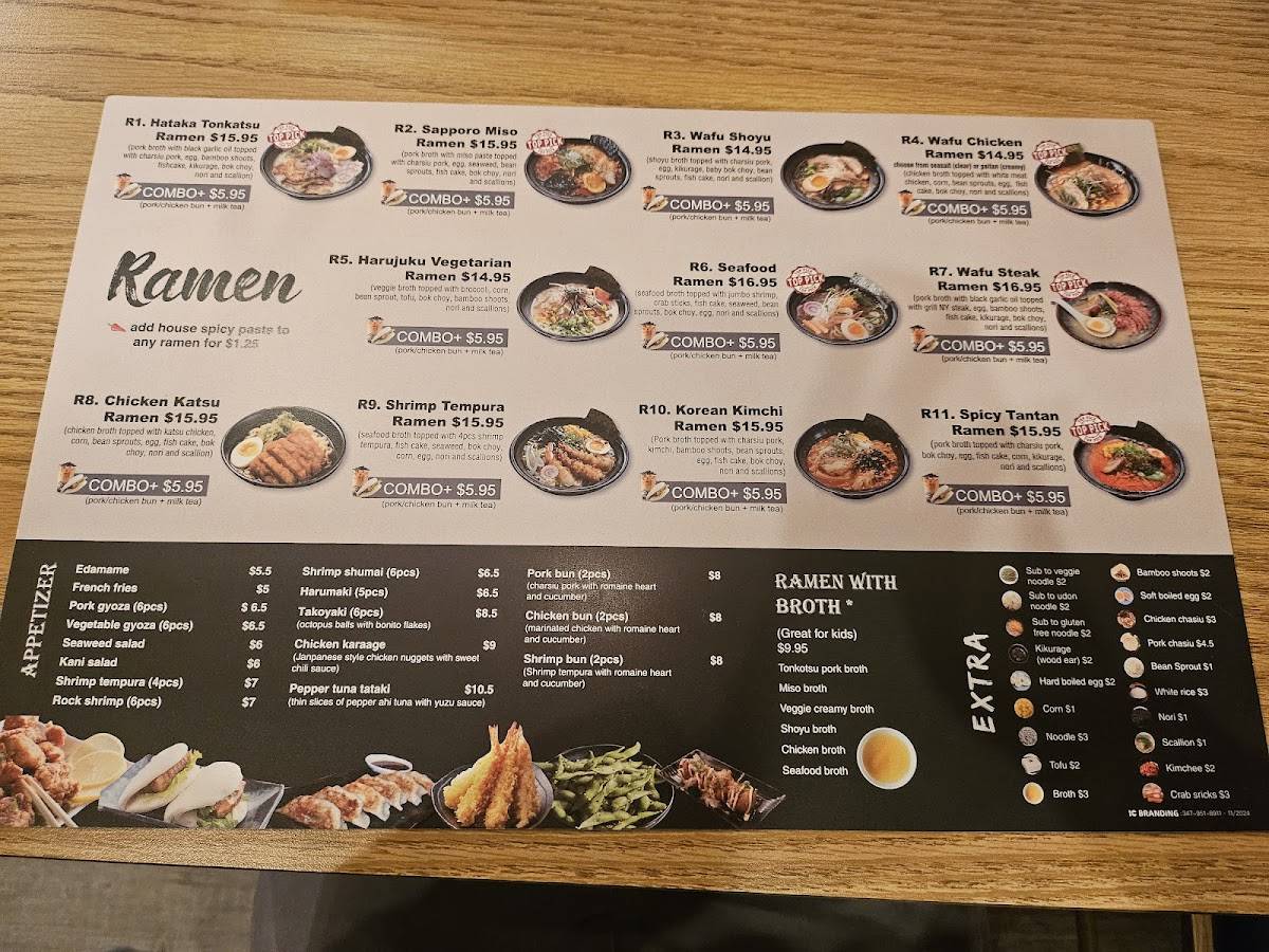 WaFu Ramen & Rice Bowls меню