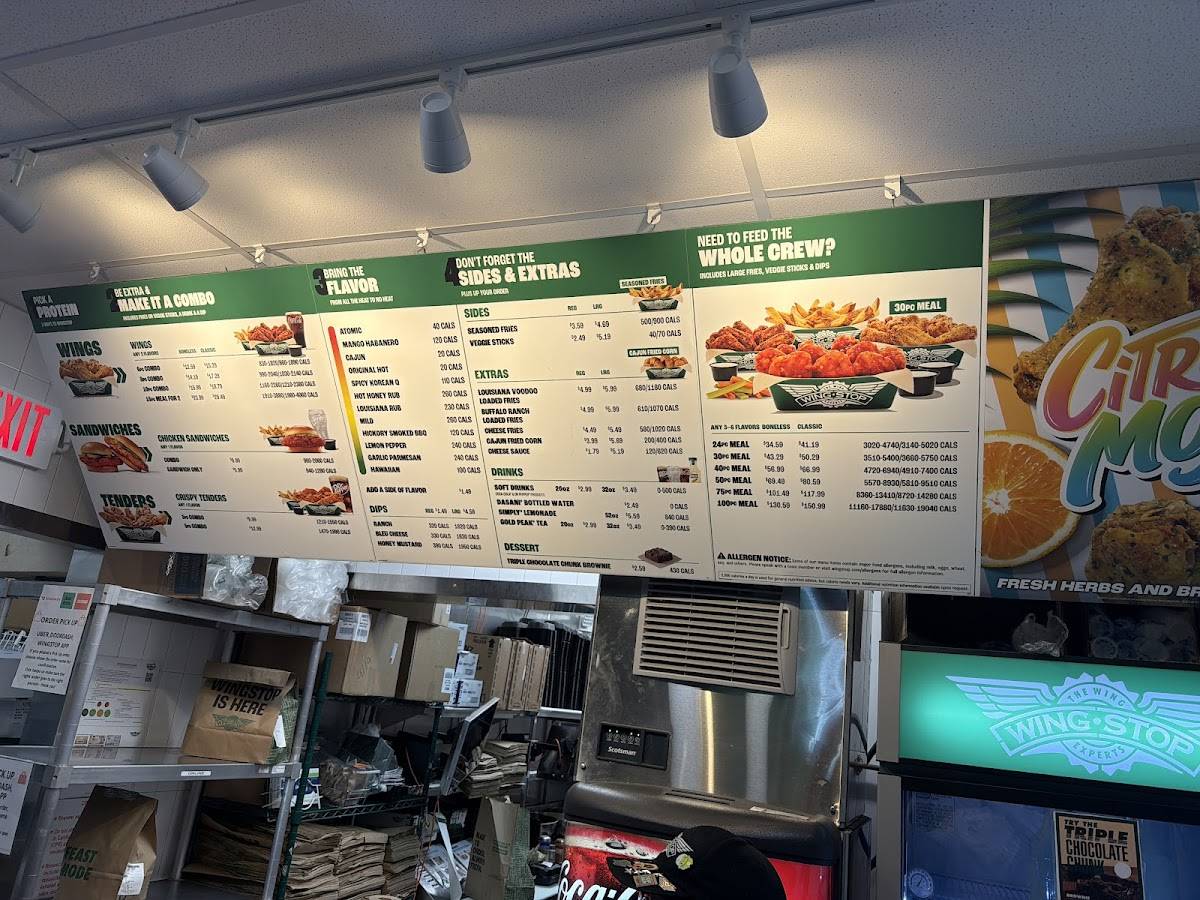 Wingstop меню