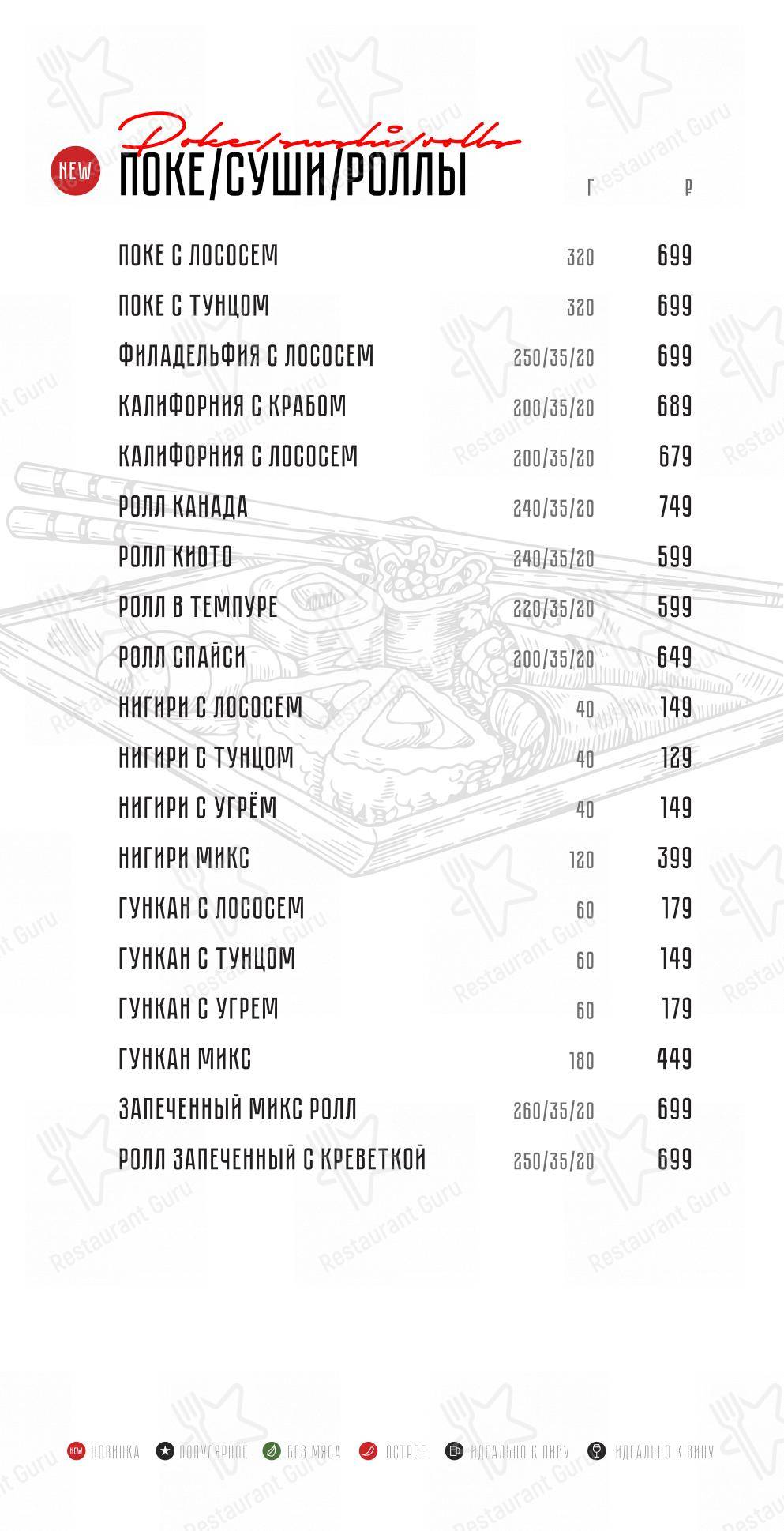 Меню ресторана Явмясо