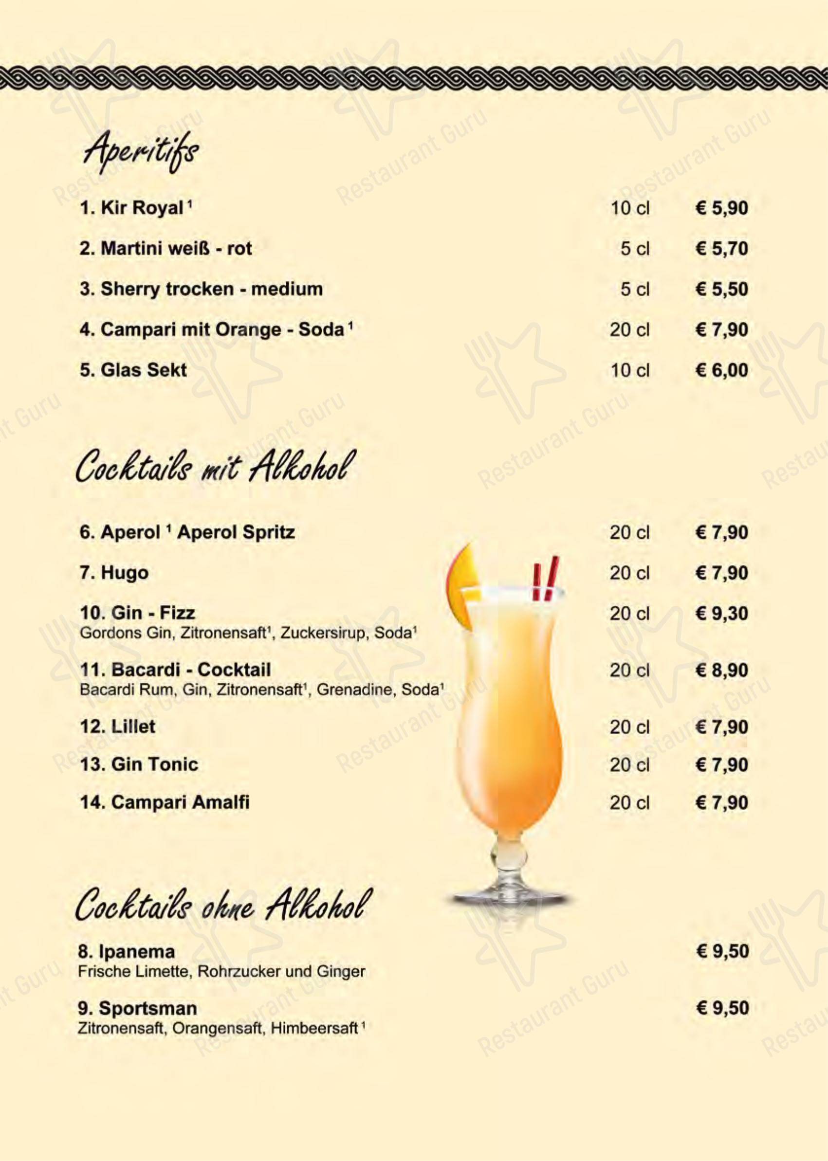 Меню ресторана Restaurant Zagreb