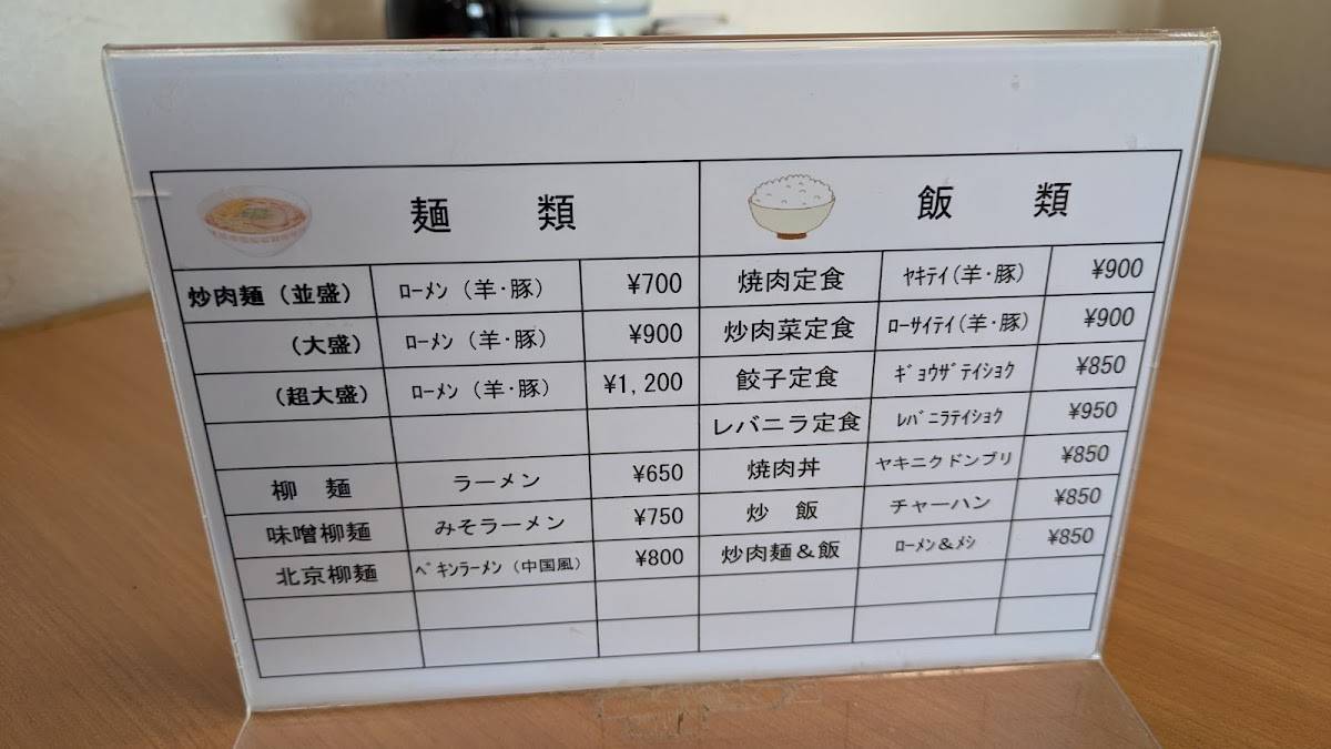萬楽 меню
